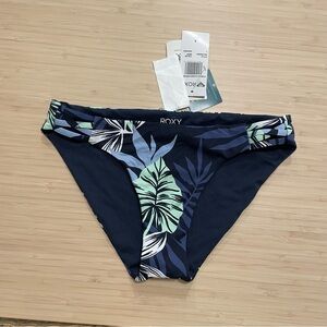 Roxy Blue and Green Bikini with Tropical Print